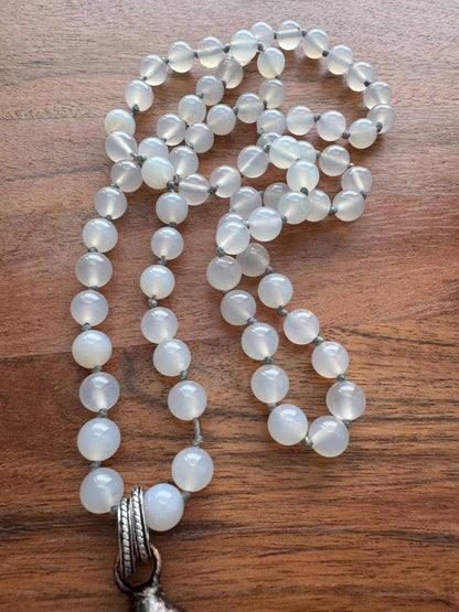 Moonstone Cross Pendant Necklace