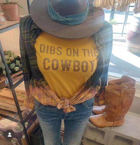 Women's Graphic Tee "Dibs on the Cowboy"